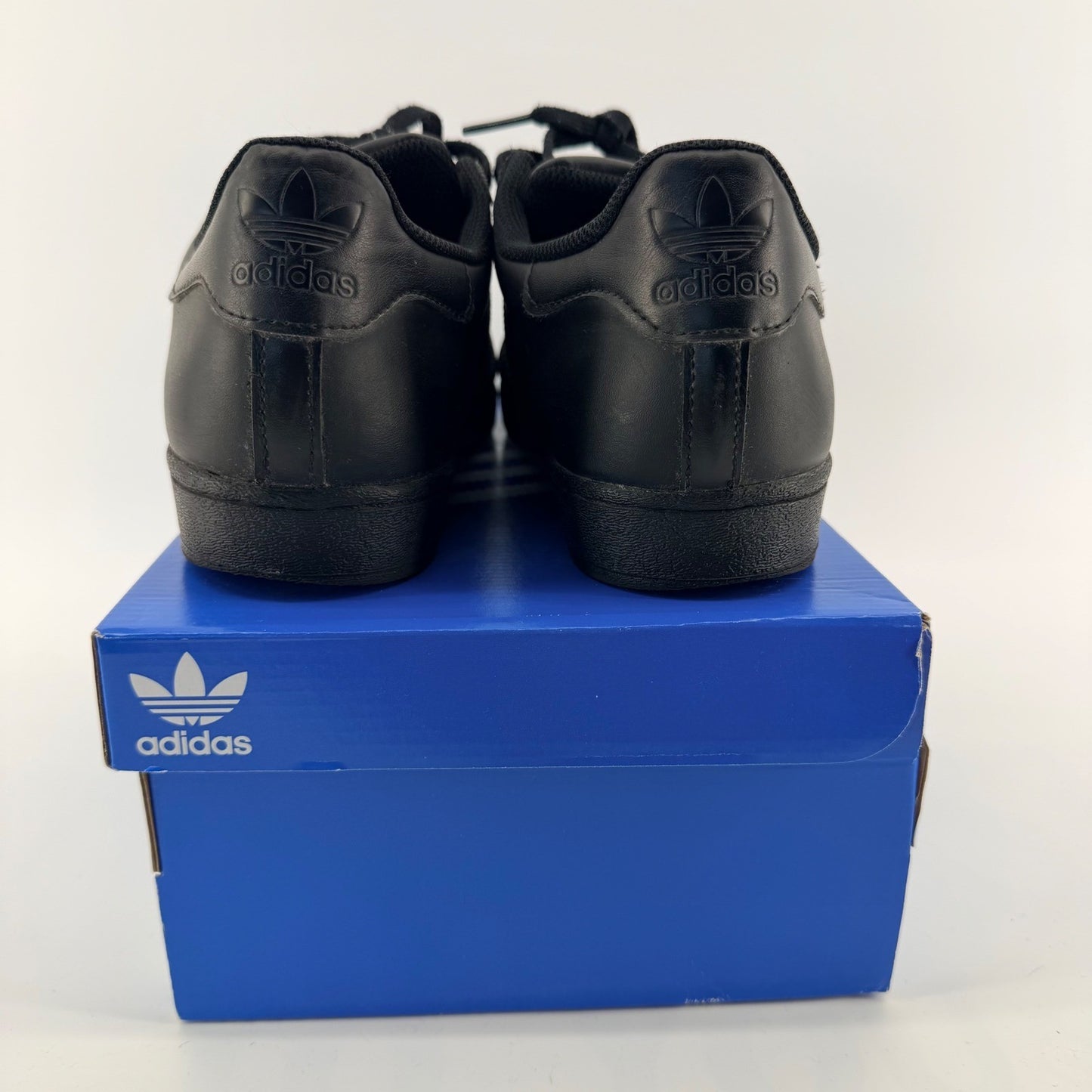Adidas Superstar Triple Black Leather Shell Toe Sneakers Mens 9.5 Core Black
