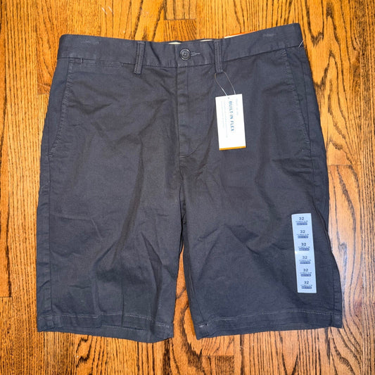 Old Navy Ultimate Slim Built-In Flex Chino Shorts 32 Charcoal Gray NWT