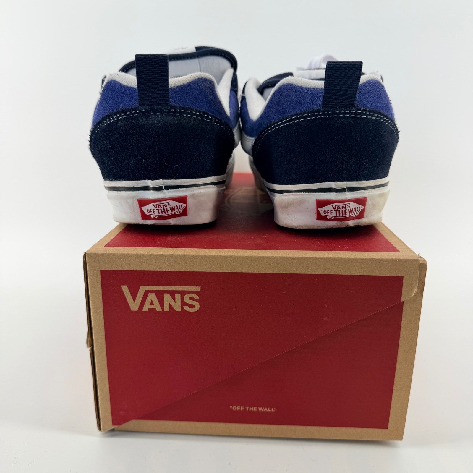 Vans Knu Skool Navy True White Chunky Skate Shoes 90s Retro Mens 9.5 Blue