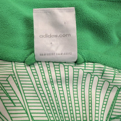 Adidas Jacket Womens Small Green Polar Fleece Full Zip Long Sleeve Running