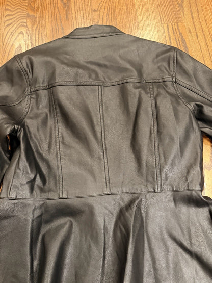 Hayden Los Angeles Womans Full Zip Jacket Black Solid Small Cotton Blend
