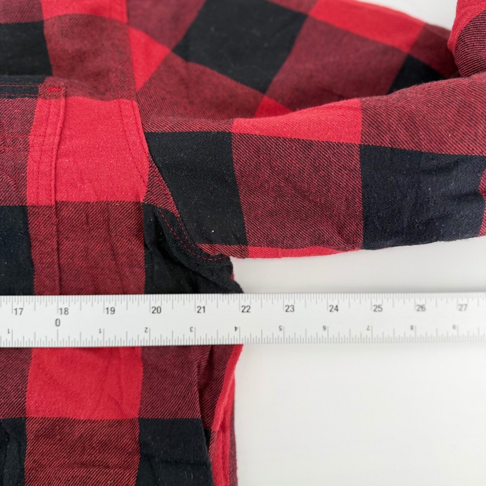 Wrangler Authentics Sherpa Lined Flannel Shirt Jacket Buffalo Plaid Medium Red