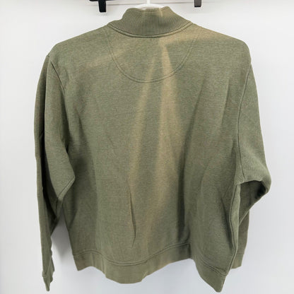 Orvis Quarter Zip Pullover Sweatshirt Fly Fishing Logo XXL Olive Green Heather