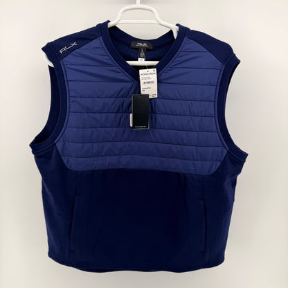 RLX Ralph Lauren Hybrid Quilted Fleece Golf Vest XL Refined Navy New