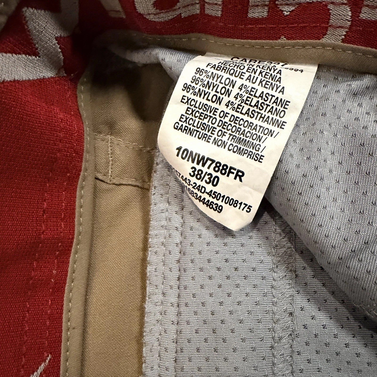 Wrangler Pants Men's 38x30 Tan Flex Waist Cargo Hiking Straight 10NW788FR
