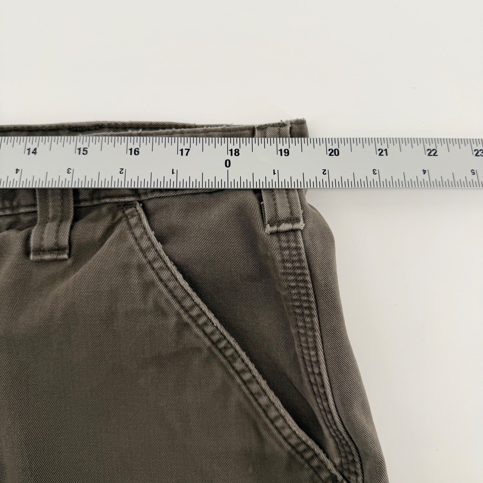 Carhartt Loose Fit Carpenter Pants Canvas Utility Workwear 38x31 Faded Green