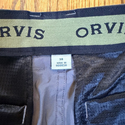 Orvis Tech Cargo Shorts Outdoor Hiking Utility Size 38 Grey Midweight