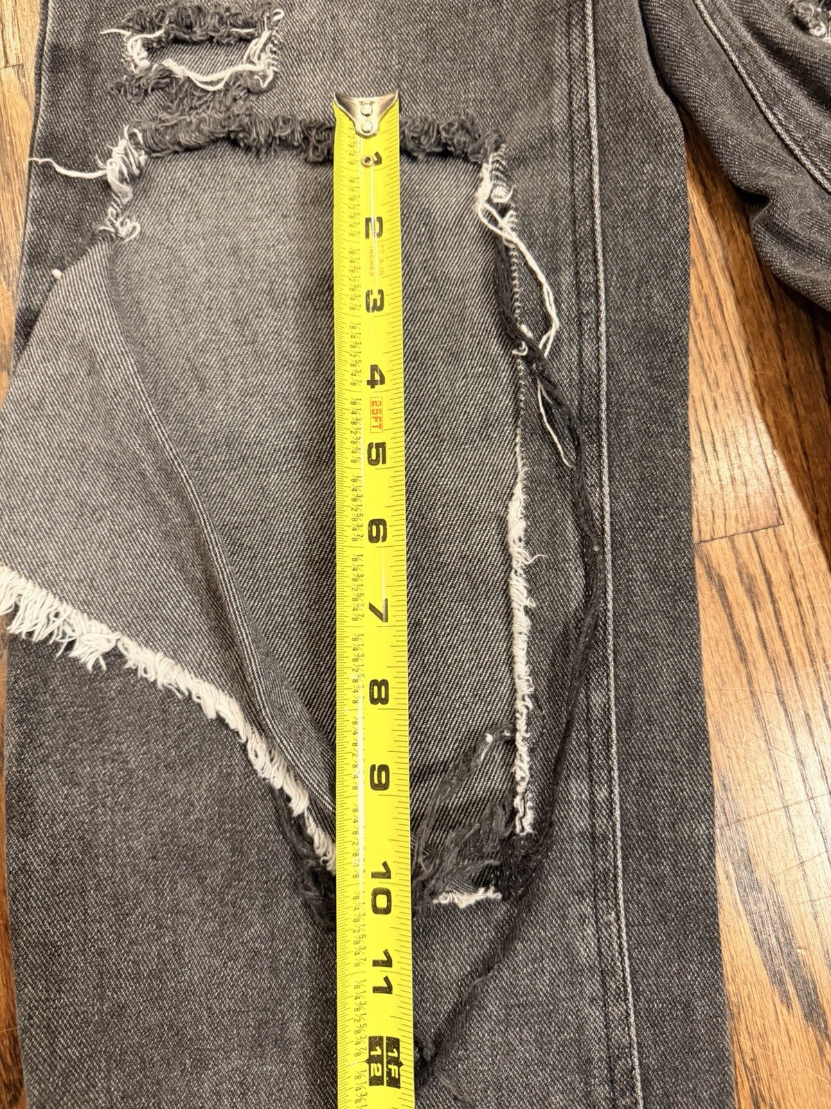 PacSun Jeans Womens 23 Gray 90's Boyfriend Straight High Rise Ripped Acid Wash