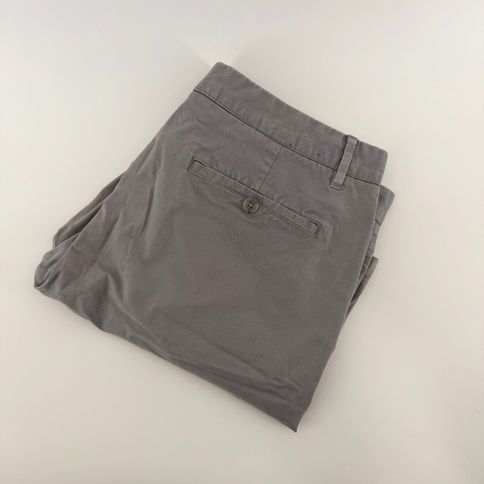 Bonobos Washed Chino Shorts 9 Inch Inseam Casual Preppy Cotton 33 Grey