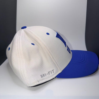 Nike Duke Blue Devils Legacy91 Dri-FIT Hat Fitted Mesh Cap White Blue OSFM