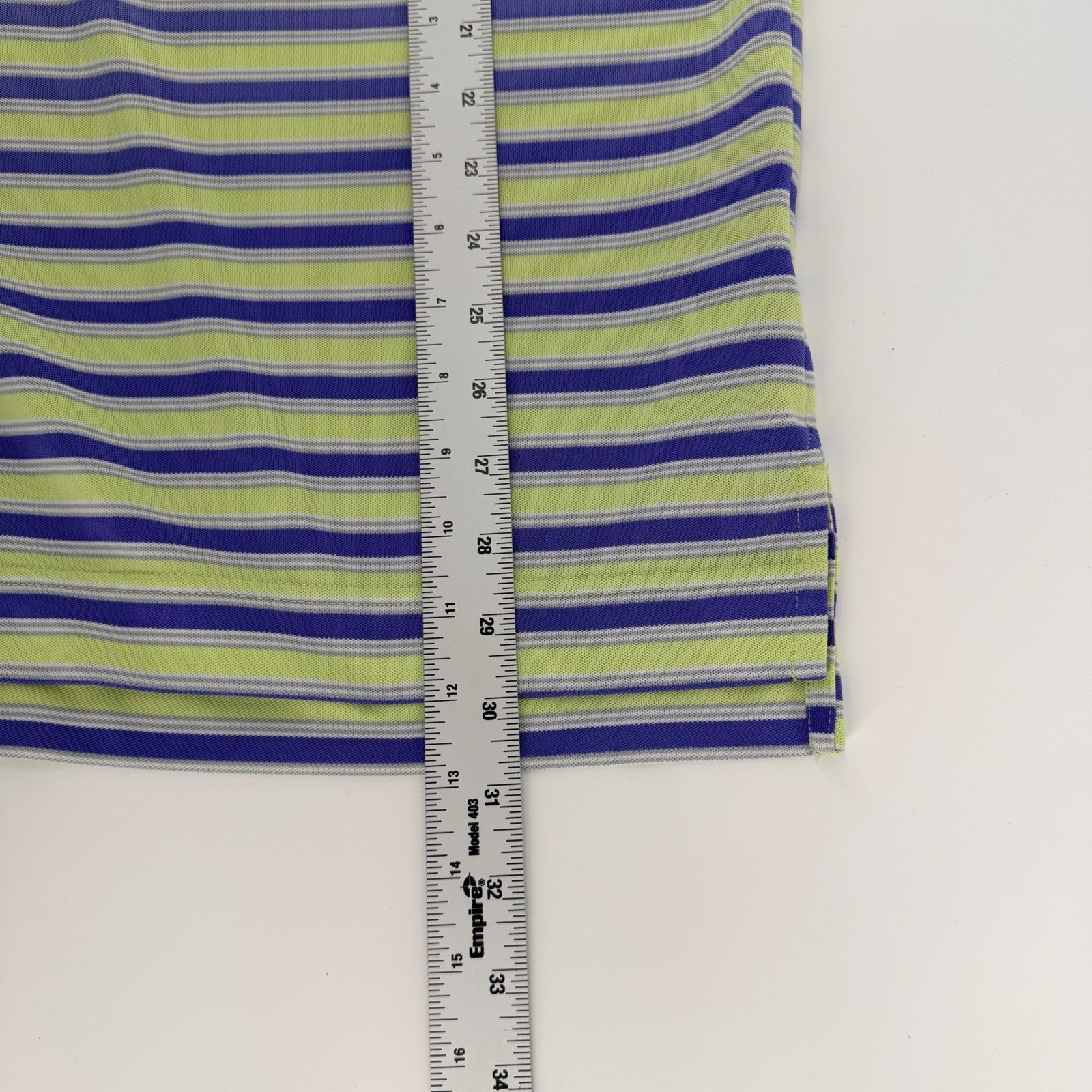 FootJoy Mauna Lani Striped Golf Polo Performance Shirt Small Green Purple Preppy