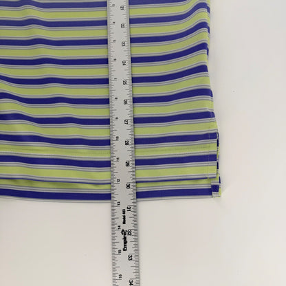 FootJoy Mauna Lani Striped Golf Polo Performance Shirt Small Green Purple Preppy
