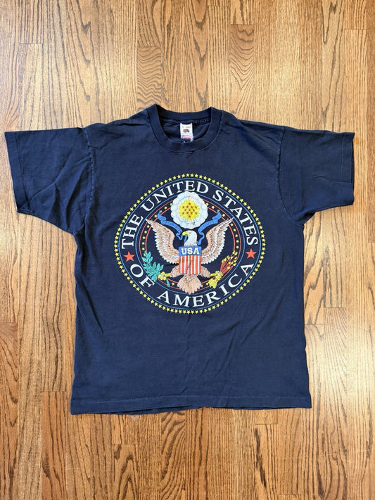 Vintage USA Seal Graphic Tee Single Stitch Made in USA XL 90s Bald Eagle Shirt