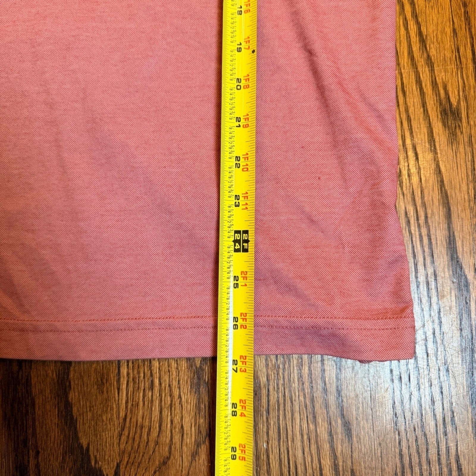 Travis Mathew Men's Pima Cotton Blend Stripe Polo Shirt Size M Pink Heather