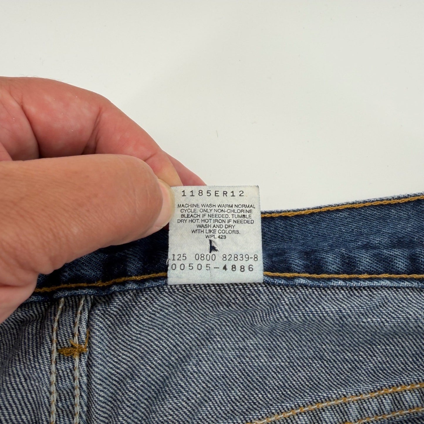 Levi's 505 Regular Fit Straight Leg Vintage 2000 Denim Jeans 34x30 Blue
