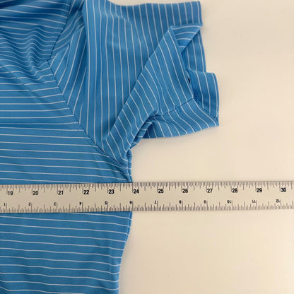 Nike Golf Boeing Classic Dri-FIT Striped Polo Shirt XL Blue 585748-412