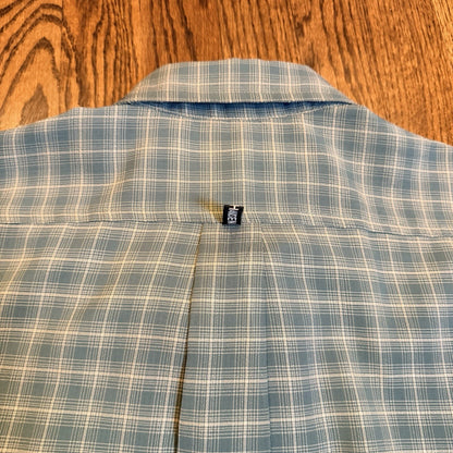 Helly Hansen Plaid Ventilated Hiking Fishing Shirt Large Blue L