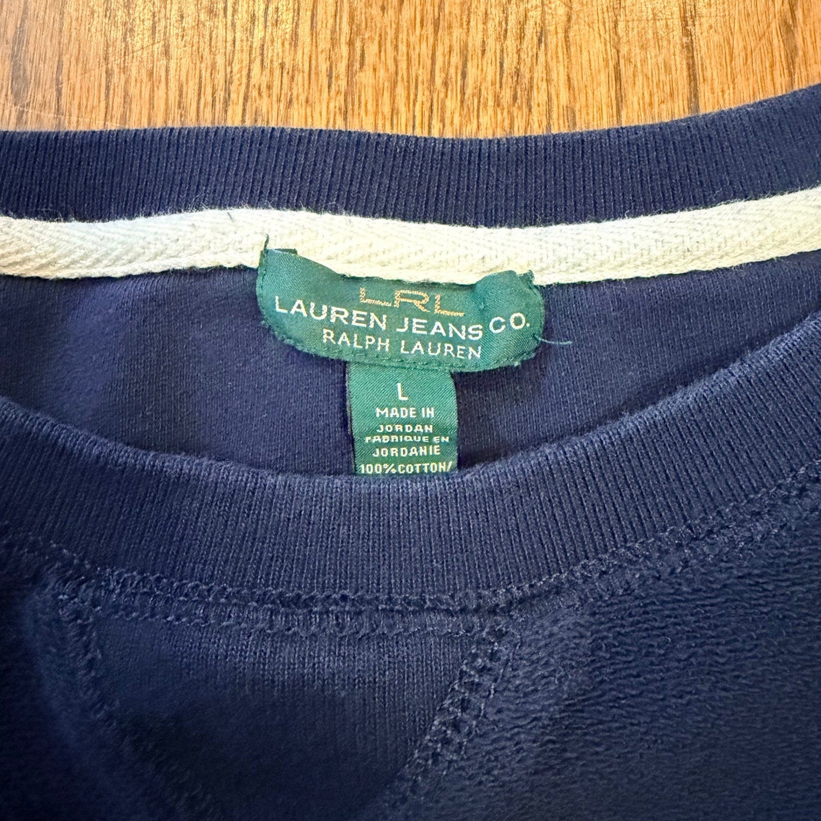 Lauren Jeans Co Ralph Lauren Shoulder Zip Sweatshirt L Navy Blue