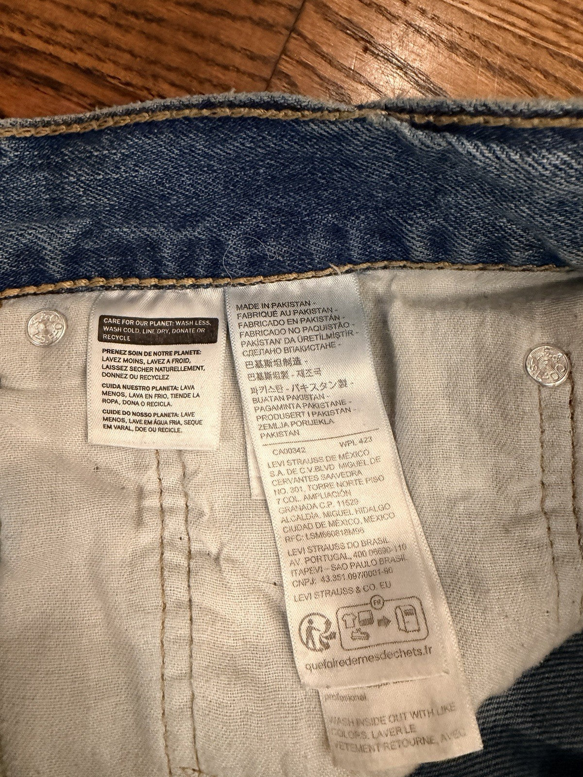 Levis 505 Jeans Mens 40x30 Whiskered Denim Y2K