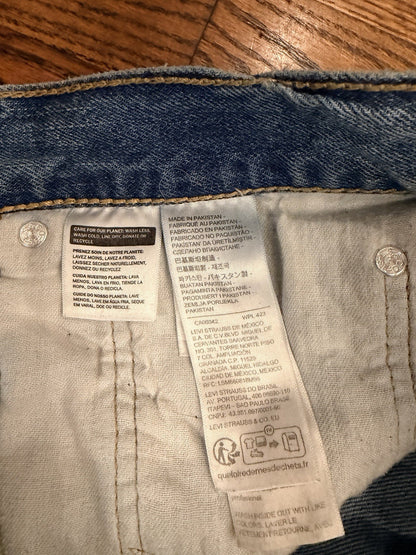 Levis 505 Jeans Mens 40x30 Whiskered Denim Y2K