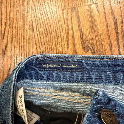 Citizens of Humanity Bridgitte 308 Denim Mini Skirt Low Rise Blue 28