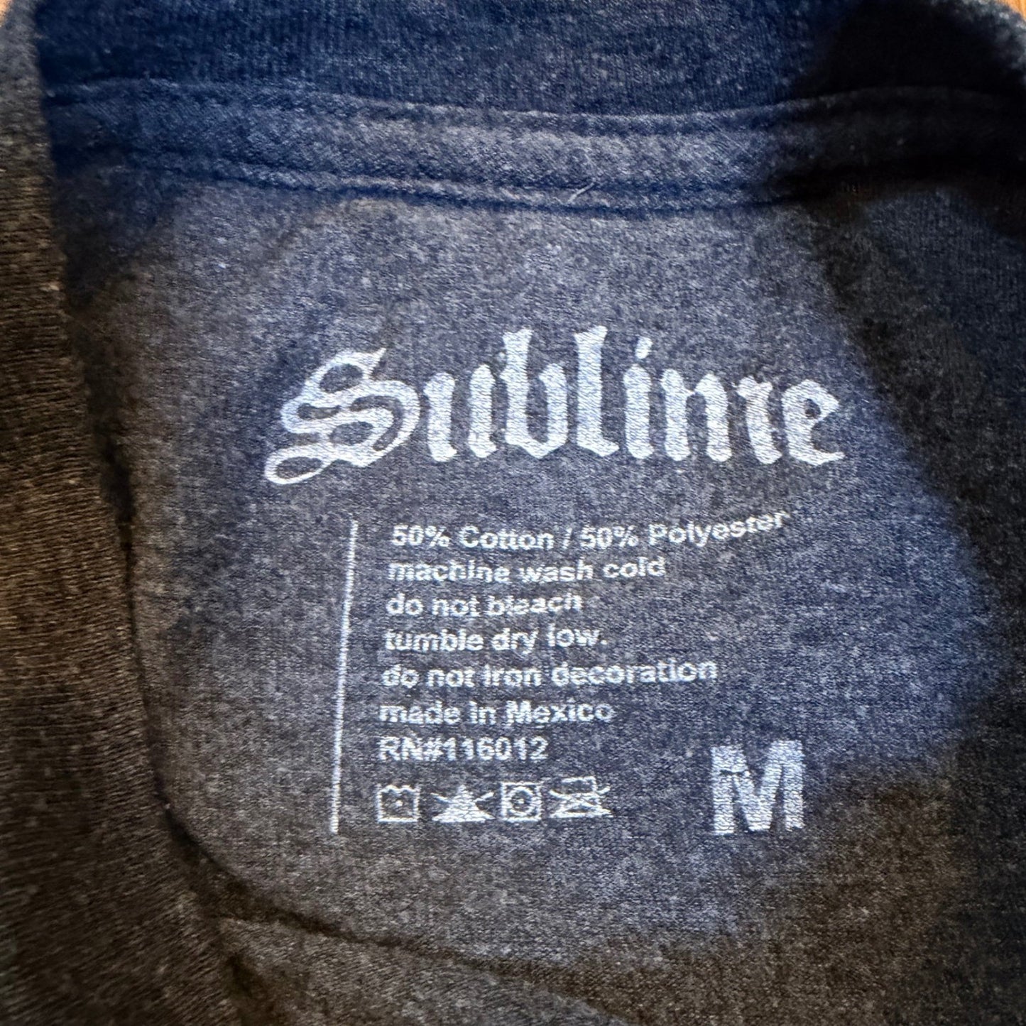 Sublime 40oz to Freedom Sun Graphic Band T-Shirt Medium Charcoal Grey