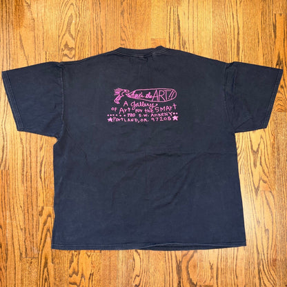 Oneita 24 Hour Church of Elvis Portland Vintage Graphic T-Shirt XXL Black