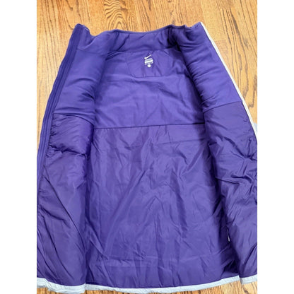 Nike Washington Huskies NCAA Puffer Vest Insulated Full Zip XL Grey Purple