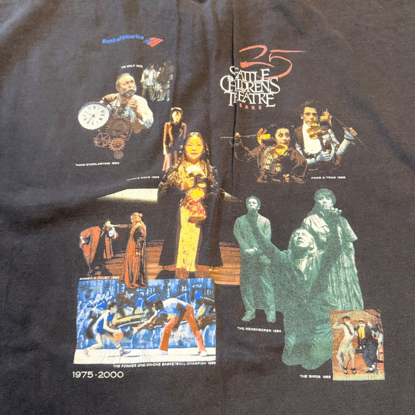 Hanes Beefy-T Seattle Childrens Theatre 25th Anniversary Vintage Shirt XL Black