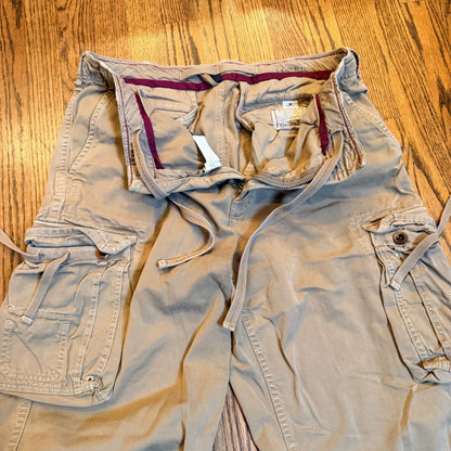 J. Crew Broken-In Cargo Pants Khaki Tan Cotton Utility 34x30 80981