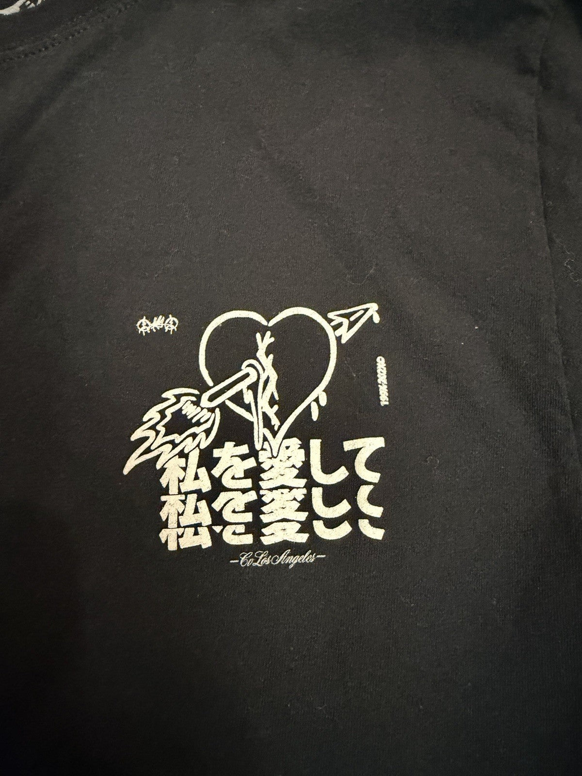 CVLA Love Me LA Puff Paint Graphic T Shirt Black Men’s Medium Streetwear