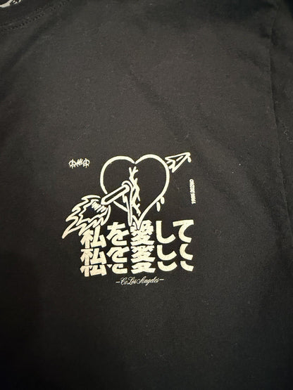 CVLA Love Me LA Puff Paint Graphic T Shirt Black Men’s Medium Streetwear