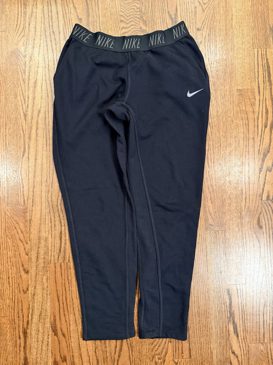 Nike Dri-Fit Fleece Sweatpants Black Joggers Size M – Good Condition