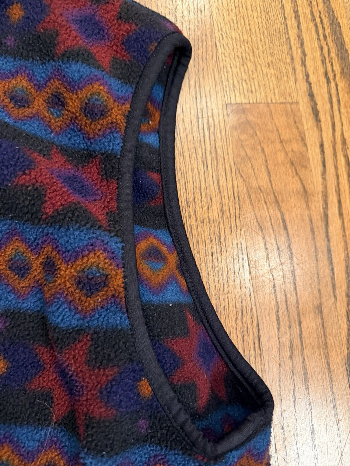 Vintage 90s Sunique Fleece Vest XL Aztec Southwestern Pattern Zip Front