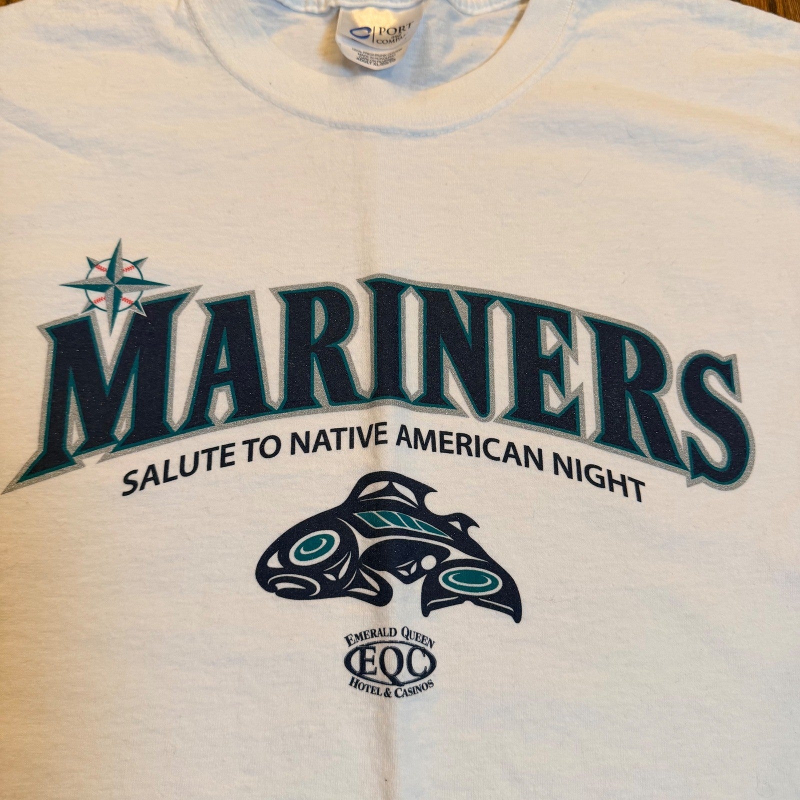 Promotional Seattle Mariners Salute to Native American Night Tee XL White