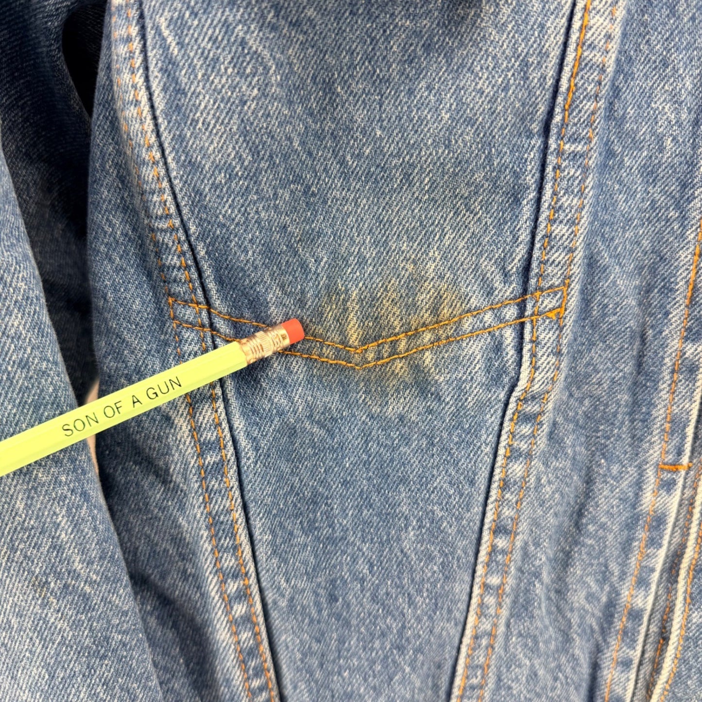 Jordache Vintage Denim Trucker Jacket 90s Rugged Cotton Blue Large