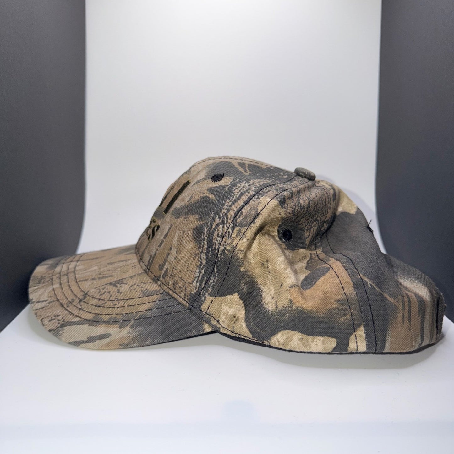 Miles Sand & Gravel Camouflage Snapback Hunting Hat OSFM Brown Green