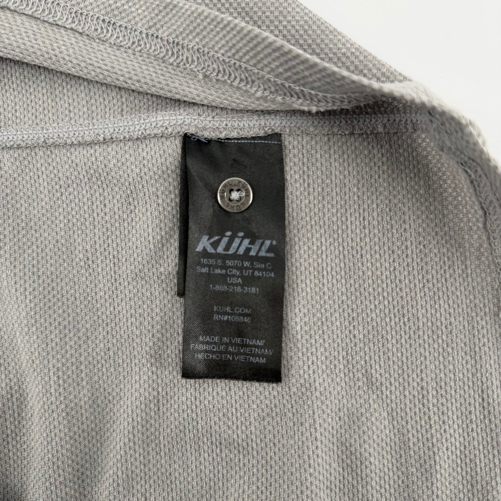 Kuhl Response Polo Shirt Mens XL Gray Short Sleeve Performance Hiking Outdoor