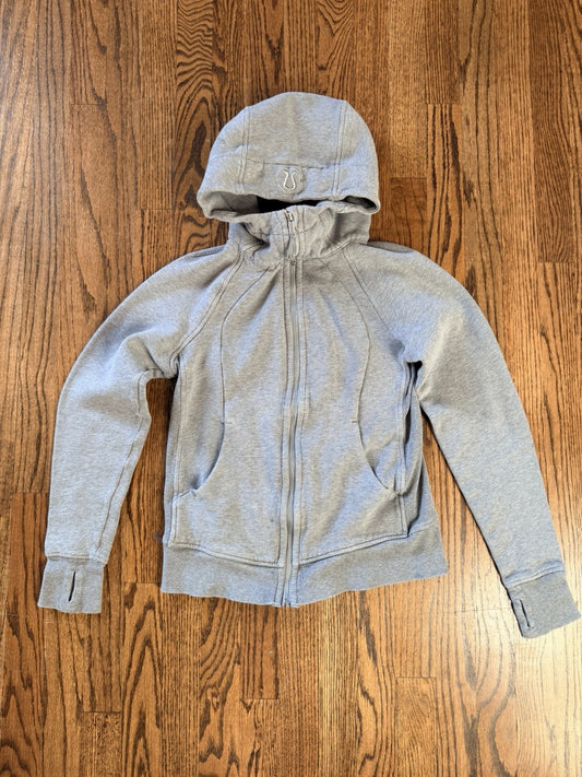 Lululemon Gray Full Zip Hoodie Women’s Size 6 Athletic Jacket