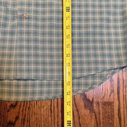 Helly Hansen Plaid Ventilated Hiking Fishing Shirt Large Blue L