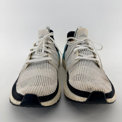 Adidas Ultraboost 19 Running Shoes White Black Blue Primeknit G54012 Mens 12