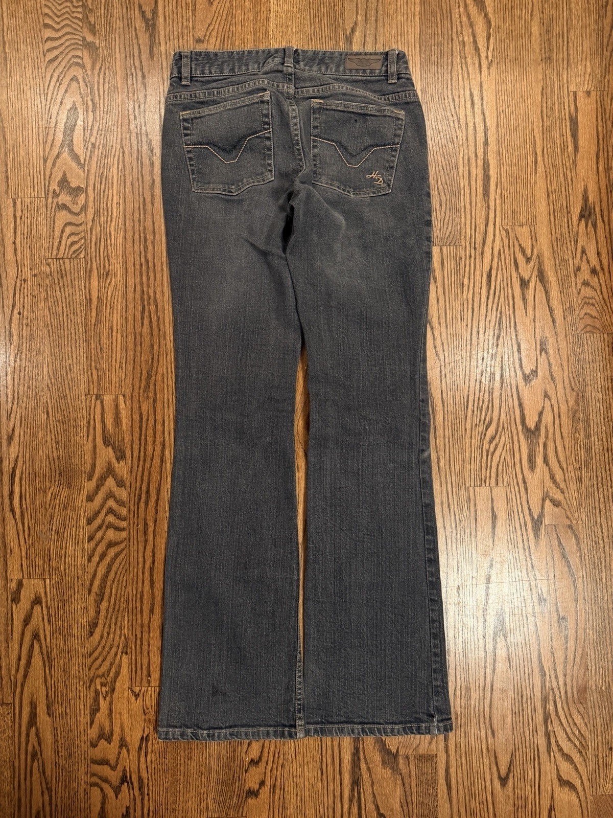Harley-Davidson Women's Jeans Black Size 4 Long Stretch Bootcut