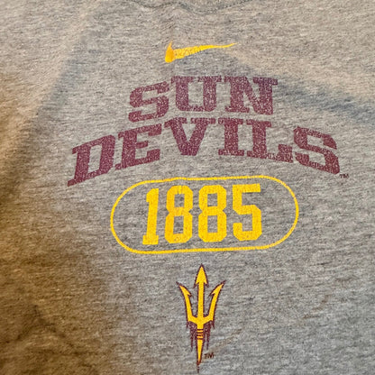 Nike ASU Sun Devils Arizona State University Graphic T-Shirt XL Gray Y2K College
