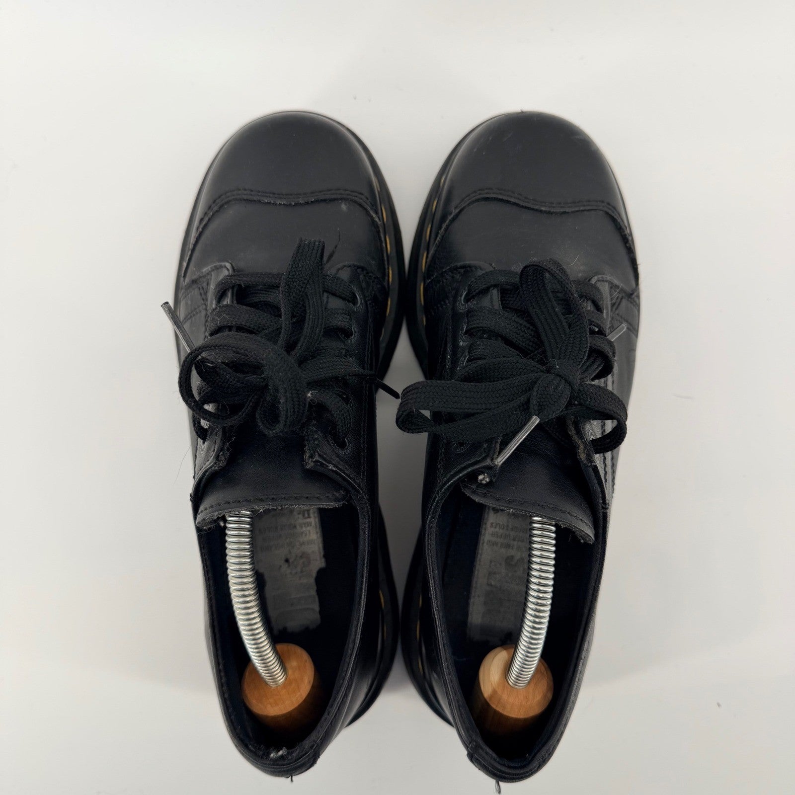 Dr. Martens Platform Oxford Leather Chunky Wedge Shoes 8M 9W Black