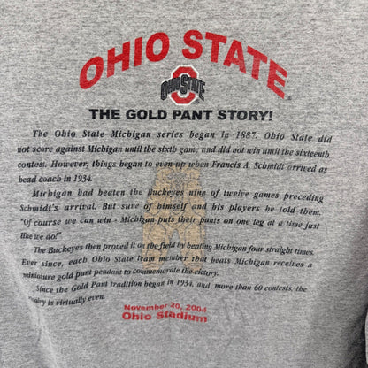Alstyle Ohio State Buckeyes 2004 Michigan Victory Long Sleeve Shirt L Gray