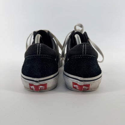 Vans Old Skool Classic Skate Shoes Low Top Black White Suede Canvas Mens 8.5