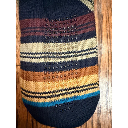 Stance Toasted Slipper Socks Cable Knit Heavy Cushion Medium Burgundy Navy
