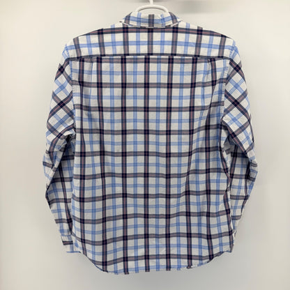 Bonobos Slim Fit Plaid Button Down Shirt XL Blue Pink Cotton Business Casual