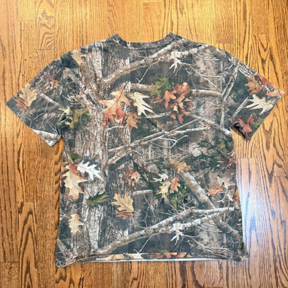 Realtree AP Camo T-Shirt Hunting Outdoor Forest Print XL Brown Green