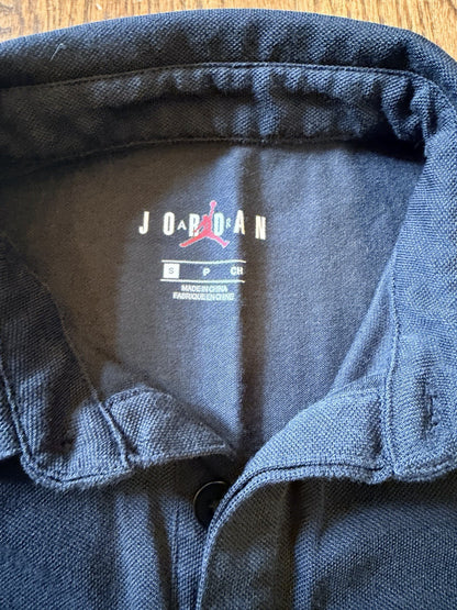 Vintage Jordan Nike Air Polo Shirt Embroidered Logo Black Men’s Small S Retro
